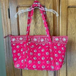 Vera Bradley vintage Red Bandana large tote